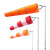 韩曼柯 耐用型气象风向袋 户外夜光风向标布袋风向标油气化工企业风向测试带（不带立柱）0.8米/红白款 