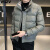 VSZV香港潮牌 新款高档皮羽绒服男冬季短款轻奢高级感加厚保暖 军绿色 XL