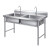 商用不锈钢水槽单双三水槽池洗菜盆洗碗消毒池食堂厨房家用 单池:60600cm:0厚