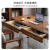 贵嘉缘 新中式实木书桌轻奢电脑桌台式学习桌家用写字台书房家具 胡桃色 1.6米书桌