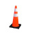 德威狮 PVC路锥安全道路警示锥 反光雪糕筒橡胶隔离锥桶 黑底90CM 单位：个