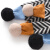kt 秋冬季100羊绒毛球围巾女学生拼色儿童针织双面保暖小围脖韩版 蓝色
