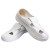 上柯 B3374 白皮革防静电鞋 无尘洁净电子实验室工作鞋 白皮革四孔鞋(SPU底） 38码（240mm）