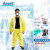 Ansell安思尔3000耐酸碱连体防化服微护佳防油实验化工黄色分体 分体半面罩套装（综合型防护） S