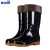 BGH-15劳保雨靴PVC防滑防水防刺靴子 中筒黑色-牛筋底-加绒41
