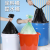 淇沃  彩色加厚乳胶漆桶涂料桶水桶垃圾袋 绿色56*65平口加厚3丝100只