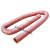 耐高温风管红色矽胶300度硫化防火阻燃玻璃纤维管钢丝管排烟排尘 内径63mm(4米1根)