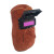 牛皮电焊面罩氩弧劳保防护焊帽双翻镜面具自动变光焊工帽子 棕色带透气孔自动变光面罩