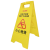 白云清洁（BAIYUN CLEANING）小心地滑 加厚A字牌人字牌告示牌 小心地滑提示牌1个装 警示牌塑料指示牌