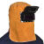 京仕蓝适用于牛皮电焊帽子自动变光面罩头戴式软皮焊工防火花飞溅防烫定制 黄色披肩帽