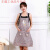 厨房围裙韩版时尚卡通可爱围腰防油污工作广告 logo定制印字 咖啡色