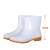 中低高筒白色雨鞋防滑耐油耐酸碱水靴男女厨师劳保胶鞋定制 中筒*35码