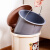 家用脚踩垃圾桶厕所卫生间带盖创意脚踏式翻盖便纸桶大容量防水筒 10L灰色（带内桶）脚踩手提