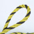 百舸 黄黑麻绳 Φ12mm×50m 老虎绳 黄黑警示绳 标志绳 安全绳 物流捆扎麻绳