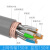 举山 CAT7 七类网线 万兆 0.62mm±0.02 无氧铜 灰色 双屏蔽 1米 人工智能大数据高速网络连接线