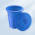 米奇特工 大号圆桶塑料水桶 带盖加厚储水桶 酒店厨房工业环卫物业垃圾桶 发酵桶 带盖（蓝色）60升