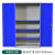 重型五金工具柜车间用加厚铁皮柜收纳柜工厂汽修双开门抽屉多功能 灰蓝色三层板工具柜重型