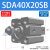 小型气动薄型气缸SDA40外牙SDA40*10*15*20*25*30*35*40-SB SDA40X20-SB 带磁带外牙 推