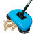 手推式新款吸尘器家用软簸箕套装组合扫把扫地机人扫头发拖把 蓝色共6块原装拖布