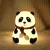 凡丁堡（FANDBO）熊猫小夜灯卧室床头氛围灯充电柔光硅胶拍拍灯可爱婴儿喂奶伴睡灯 【熊猫】眯眼围巾（七彩光）