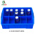 齐鲁安然 塑料分格螺丝盒 周转箱 小号加厚零件盒 分类收纳盒 五金工具盒 物料盒 蓝色 大10格