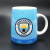 拂梦足球迷纪念用品礼品皇马巴萨AC尤文图斯巴西阿根廷陶瓷马克水杯子 曼城 马克杯