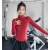 佑游瑜伽服女紧身显瘦2023春夏新款运动长袖上衣跑步外套健身服套装 红色（全拉链） M