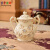 欧式咖啡杯 茶壶盖子水杯套装英式咖啡杯碟欧式陶瓷下午茶杯 镶钻金花奶壶 0ml