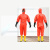 防化服重型全封闭一二级防毒衣套装消防防护服耐酸碱全身连体 半封闭型橘色 M