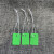 定制PVC塑料防水空白弹力绳吊牌价格标签吊卡标价签标签100套 PVC绿色弹力绳2X3吊牌=100套