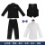萝卜呗呗（LUOBOBEIBEI）儿童西装男童纯色西服花童中小童礼服套装 黑色五件套 150