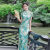 婍妡（Qeeshine）22新款夏季网纱旗袍女改良连衣裙敬酒服中国风弹力修身长款传统 主图款 2XL