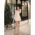 弗仑诺连衣裙纯欲冬季氛围感风修身抽褶长袖气质法式设计感毛绒包臀短裙 白色 S 建议80-95斤