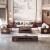 楠著新中式实木沙发简约大户型客厅别墅沙发组合WJ805#