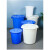 大号圆形垃圾桶户外环卫工业加厚垃圾桶商用食堂厨房专用垃圾桶 100升桶(带盖)蓝色