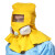 防毒面具全面罩化工喷漆帽子农药防尘防护呼吸器全脸封闭头罩放毒 黄色套装+10片过滤棉