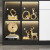软装饰品家居书柜摆设客厅玄关酒柜创意欧式摆件电视柜办公室 金色摆件4件套(A款)