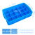 加厚周转箱长方形塑料分格箱15格零件盒收纳箱工具箱分类整理箱螺 蓝色+网底15格：535x325x105mm 收纳盒