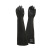 三碟耐酸碱工业通用手套防油防水劳保手套黑色橡胶作业手套 B黑40CM