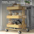 IKEA拉斯克厨房置物架收纳零食小推车可移动手推车 黄色拉斯克35x45x78cm