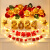 2024新年装饰气球氛围场景布置背景墙元旦春节晚会年会过年装扮品 新年气球链发光套餐13
