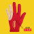 台球手套球房台球公用手套台球三指手套可定制logo 橡筋款红色