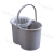 手压带清洁洗拖把桶挤旋转墩布拖布滑轮桶塑料水桶拧水甩干桶 灰色