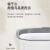 厨房垃圾桶简约家用客厅创意垃圾篓无盖压圈卫生间厕所塑料纸篓 中号白