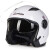 捷凯-512男女通用摩托车电动车头盔3/4双镜片安全头盔原厂 白色 XL