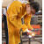 电焊工皮质耐磨隔热防烫耐高温防护衣反穿衣焊工围裙氩弧焊工作服 桔色短款低领长袖85cm XL