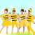 晗畅六一儿童演出服装小蜜蜂舞蹈服幼儿园宝宝儿童卡通动物装表演服装 黄色长裤长袖帽子款长款 120cm