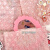 粉色爱心气泡袋气泡膜气泡信封小卡卡套礼品包装袋防震防 裸粉色5个10*10cm 玫红色20个10*10cm