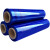 蓝色缠绕膜拉伸膜护栏防护物流打包膜彩色工业包装塑料薄膜自粘膜 蓝色10cm宽150米8卷小箱装