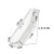 ZH铝型材4040斜支撑地脚围栏地脚连接件铝型材固定件 4040/4545通用地脚白色（右边)